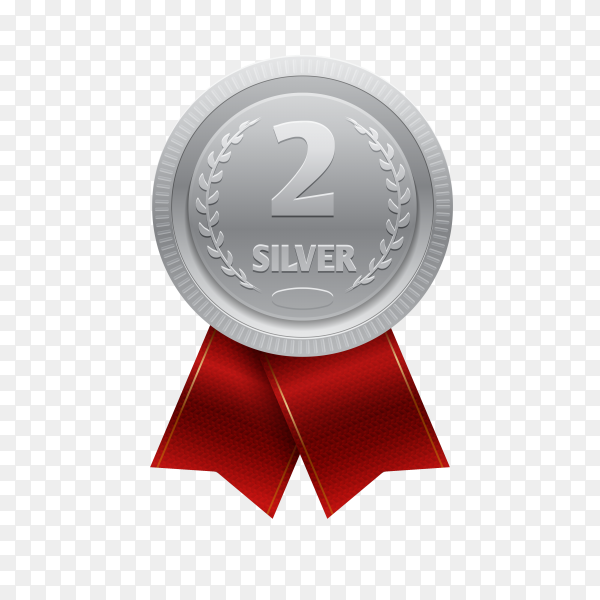 Silver-medal-with-red-ribbon-for-second-place-on-transparent-background-PNG.png