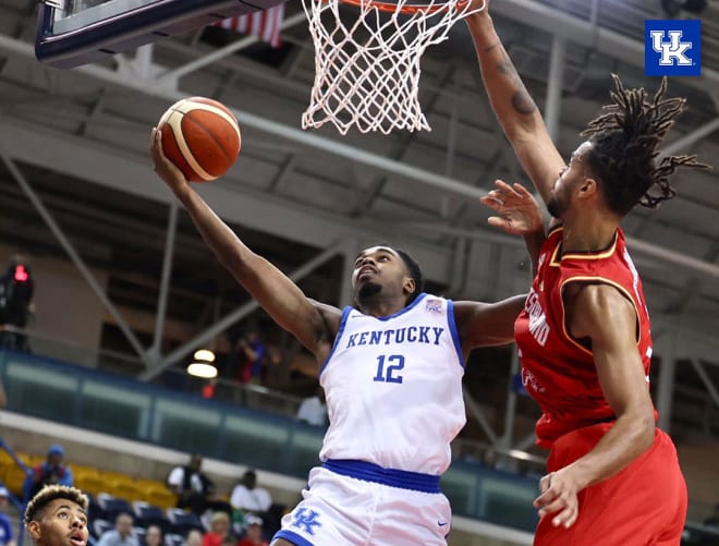 Kentucky's Antonio Reeves led the Wildcats with 24 points on Wednesday in an 81-73 win over Germany.