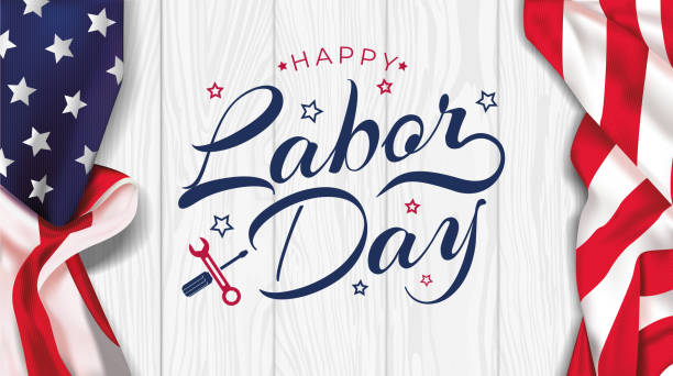 labor-day-greeting-card-with-brush-wood-background-in-united-states-vector-id1253934109