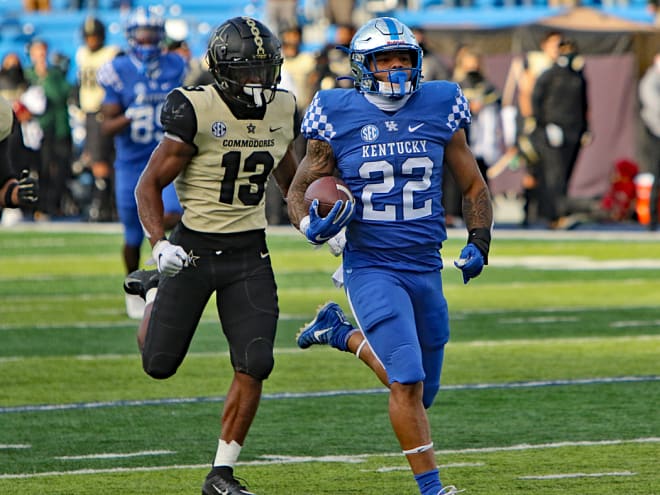 Kentucky's Chris Rodriguez broke away for a long touchdown run in the Cats' 2020 matchup with Vanderbilt.